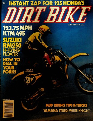 Dirt Bike Magazine June 1981 Suzuki Yamaha Kawasaki KTM 495MC | eBay