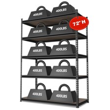 WORKPRO 5Tier Adjustable Garage Storage Shelves Metal Shelving Unit 72"x 36"x18"