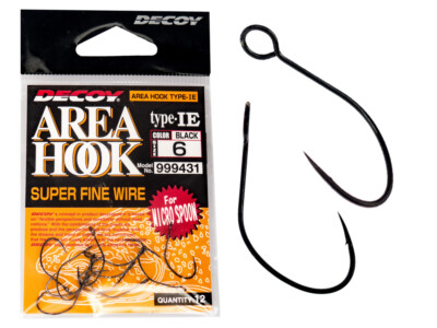 Hameçons Simples Decoy AH-12 Jiggy Barbless - Taille 8 - Lot De 10 - Argent