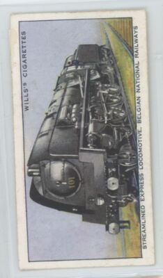 wills cigarette cards railway engines 1936 Wills's Cigarettes Tobacco Card Streamlined Express Railway Engines  #21