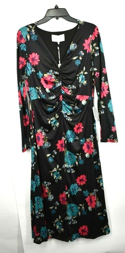 Long Sleeve Ruched Midi Dress $108 | eBay