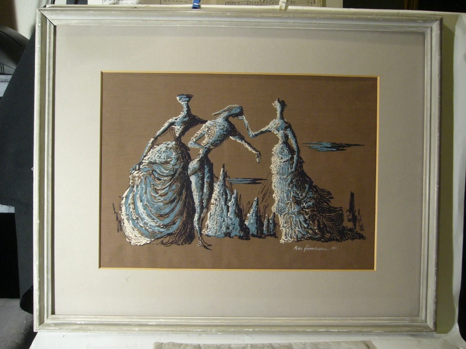 Mac Zimmermann Stettin Wasserburg Inn : Vorliebe handsigniert Siebdruck Seide