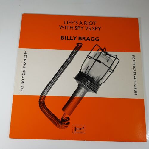 Billy Bragg - Life's A Riot With Spy Vs Spy - Vinyl LP UK 1st Press A1/B1  EX/EX - Afbeelding 1 van 10