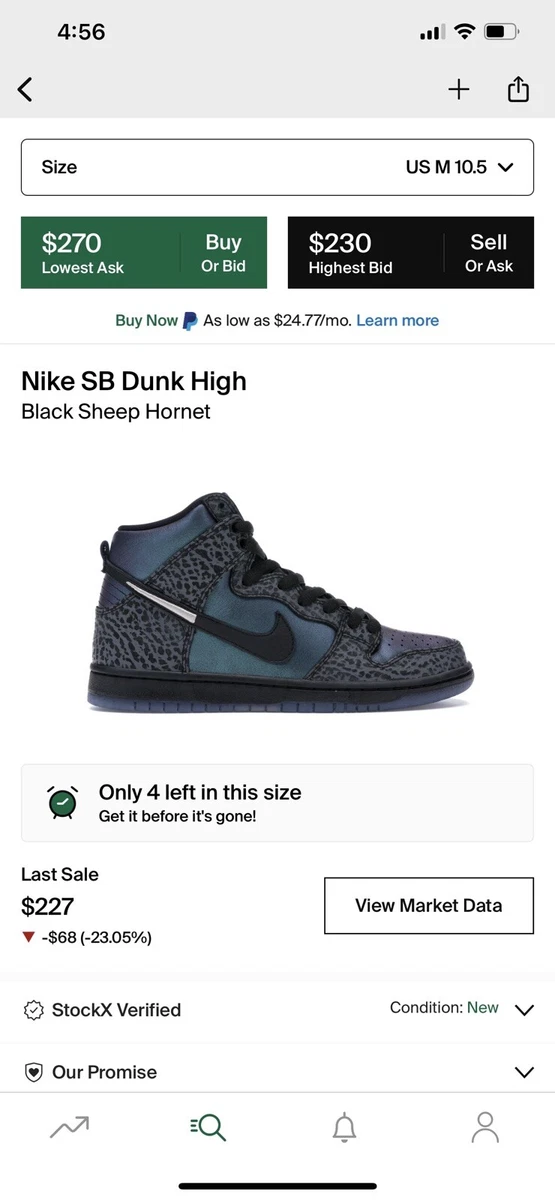 Sb dunk high pro qs black sheep top