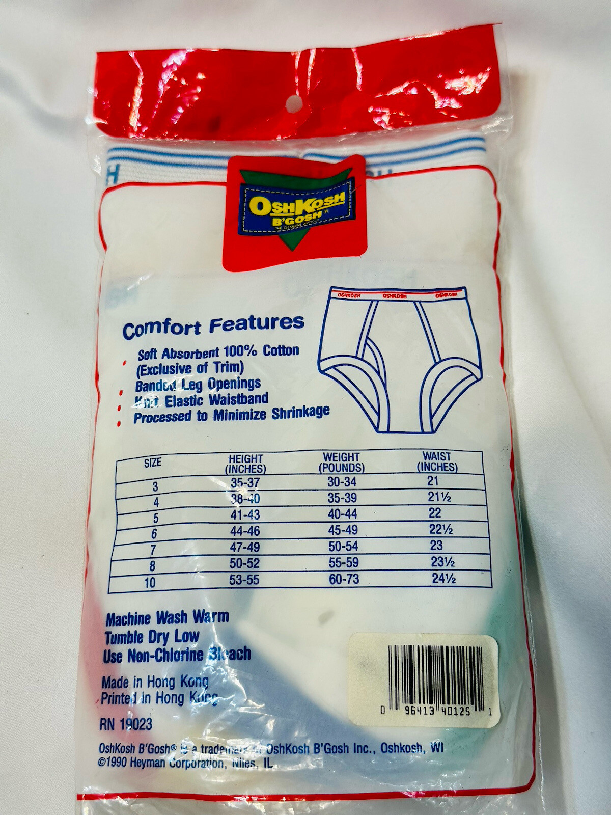 Vtg OshKosh B’Gosh Boys Briefs Underwear Size 8 Cotton Elastic Waist