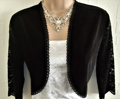 STRETCH VELVET VELOUR BOLERO SHRUG 