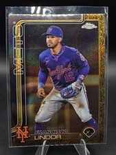 FRANCISCO LINDOR 2025 TOPPS CHROME GILDED BASEBALL GOLD METS /99 NY METS