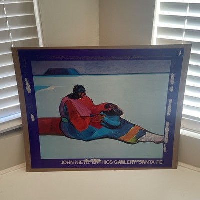 John Nieto Art Poster Print on board Woman With Vase Enthios Gallery Santa Fe