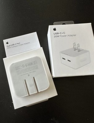 Apple 35W Dual USB-C Port Compact WallPower Adapter MHJ83LL/A NIB