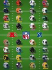 NFL Team Helmets Poster Art Print Metal Sign 12x8in Vintage Old h
