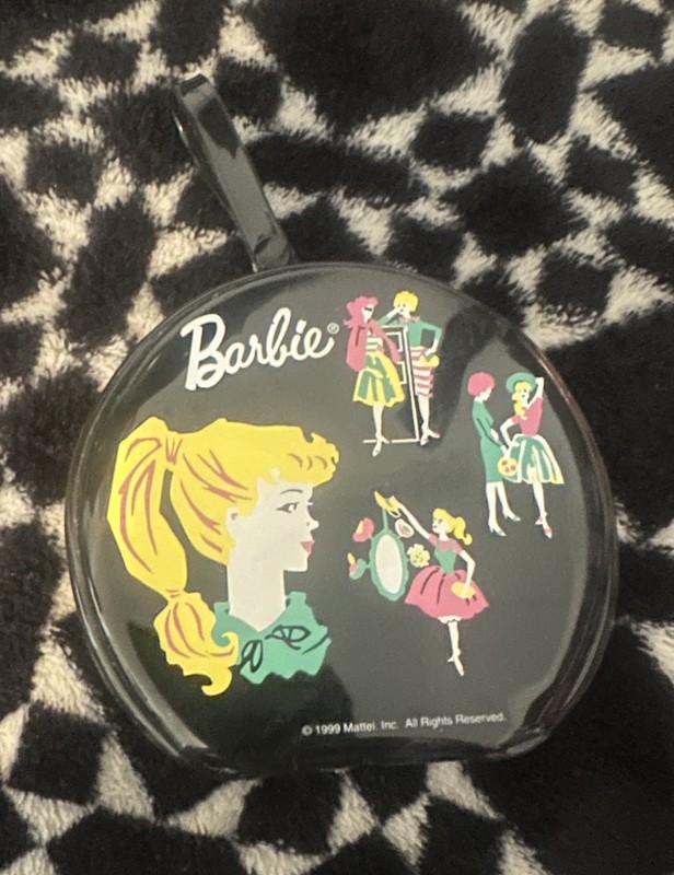 Hallmark Ornament Barbie 1962 Black Hatbox Doll Case VTG 2000 Christmas Keepsake