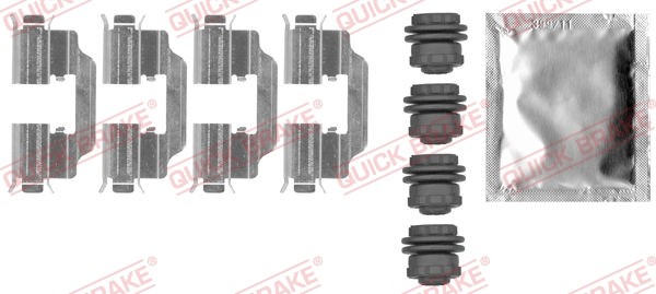 1X Quick Brake 109-0012 ZubehöRsatz Scheibenbremsbelag FüR Opel Vauxhall-image