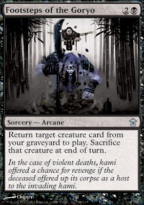 MTG Footsteps of the Goryo, Saviors of Kamigawa, Damaged, English