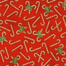 Holiday Charms / Metallic Gold - 1.5 yards cut.