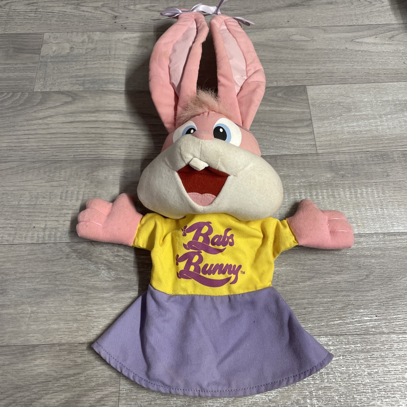 Vintage Playskool Babs Bunny Puppet Tiny Toon Adventures