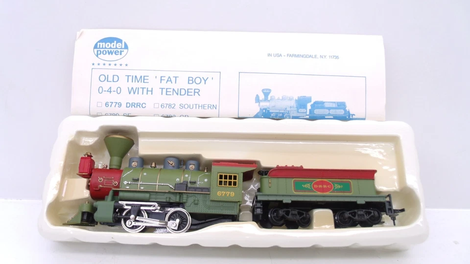 Model Power HO Fat Boy DRRC 0-4-0 Lighted Steam Locomotive & Tender 6779 NEW? - Image 2 of 4