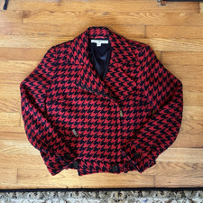 Tommy Hilfiger Womens Red/Black Houndstooth M...