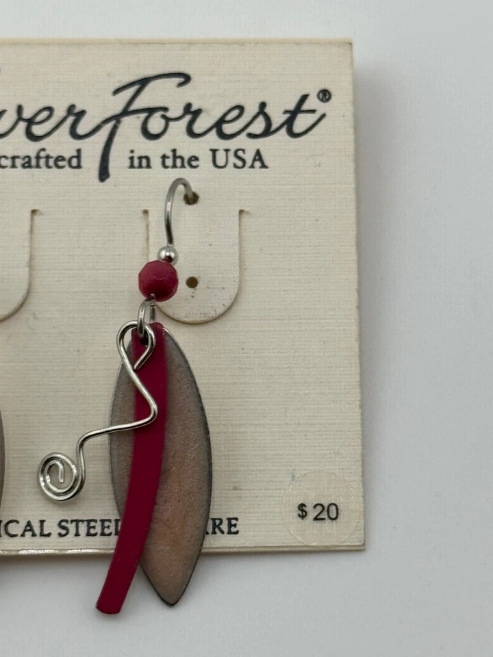 Silver Forest Enamel Dangle Earrings - Image 4 of 4