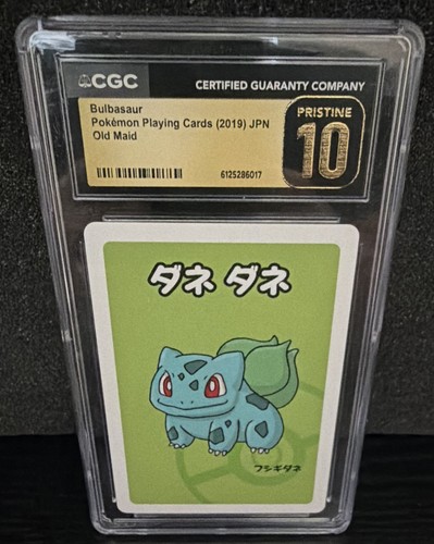 Pokémon Bulbasaur Old Maid Japanese 2019 Pokémon Playing Cards CGC Pristine 10