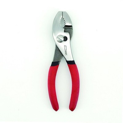 6'' Slip Joint Pliers - Rubber Grip Heat Treated Carbon Steel with Chrome Finish