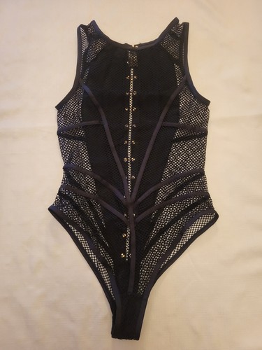 Honey Birdette Black Tash Bodysuit Size Medium Excellent Used Condition - 第 22/24 張圖片