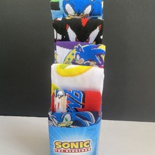 Sonic the Hedgehog Socks 6 Pair CREW SOCKS SIZE 8-12 Bioworld Mens size 8-12