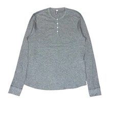 American Apparel Dexter Morgan Kill Shirt Men's Medium Baby Thermal Henley Gray