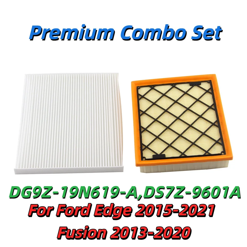 Filtro de aire de motor premium y filtro de cabina para Ford Edge Fusion 2013-2020 2015-2021 Foto 2 de 4