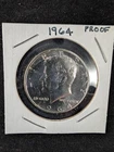 1964 Kennedy Half Dollar Proof Uncirculated 90% Silver 50C Coin