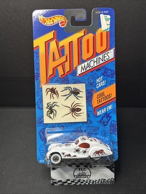 Hot Wheels Talbot Lago White Spiderider 1993 Tattoo Machines MIP!