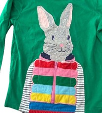 Mini Boden Applique Zip School Bunny Long Sle...