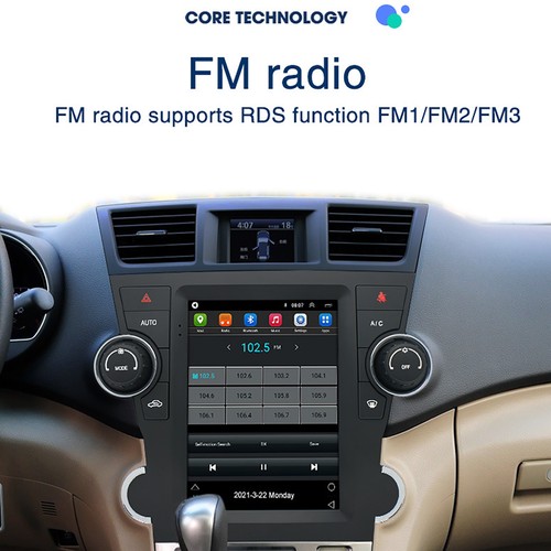 9.7'' GPS Android 10.1 Car Stereo Radio For Toyota Highlander 2008-2013 1GB+16GB - Picture 5 of 15