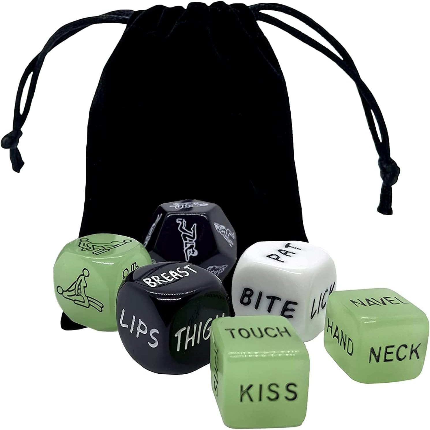 6 PCS Sex Gaming Dice for Couples Naughty Dice with Sex Positions Sex Play Dice