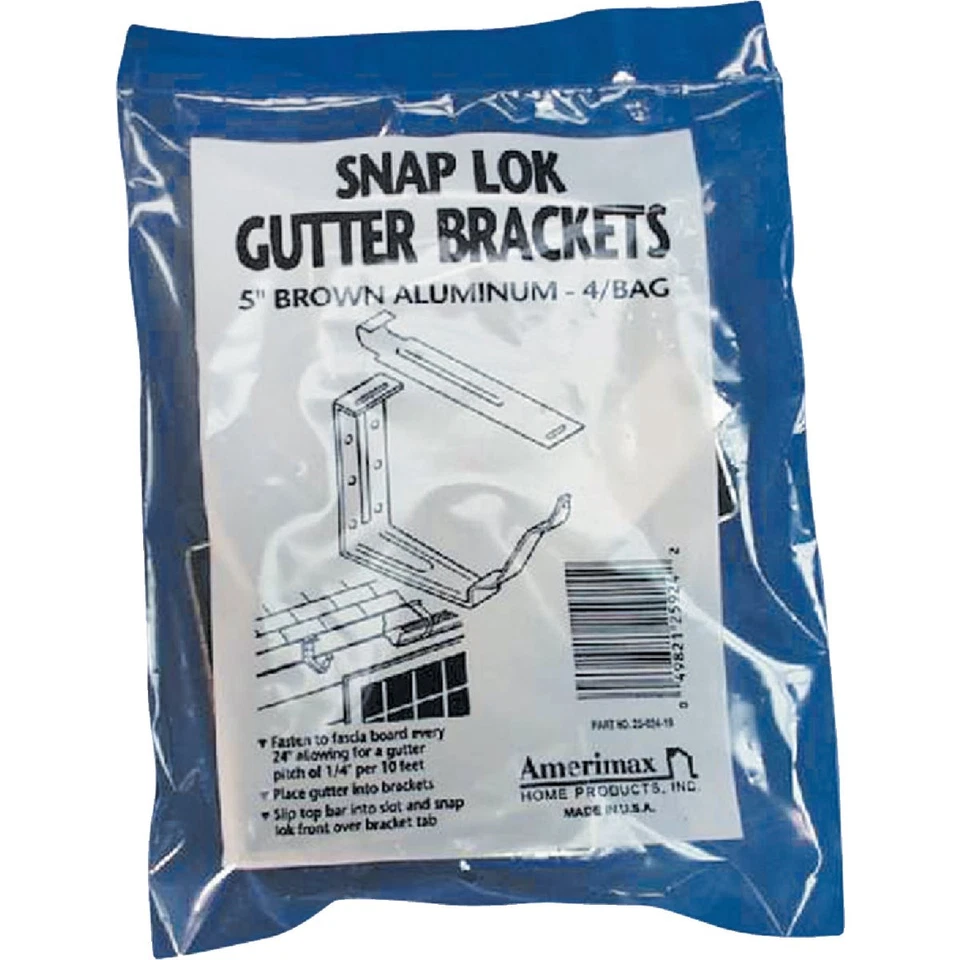 Spectra Metals K Style Aluminim Brown Snap-Lok Gutter Hanger Bracket, (4-Pack) - Image 2 of 2
