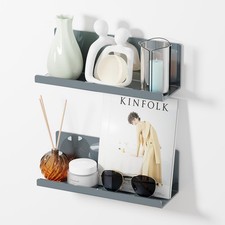 Adhesive Floating Shelves for Wall No Drilling, 12 Inch Acrylic Self Adhesive...