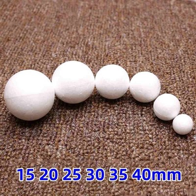 Schaumstoffbälle Styroporkugel Rund Weiß 15/20/25/30/35/40mm Solide Ball DIY