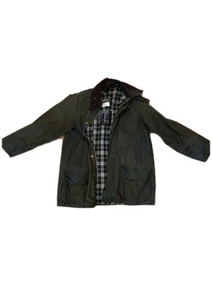 Vintage Barbour Beaufort A150 Waxed Jacket C40 Olive Made in England Torn READ