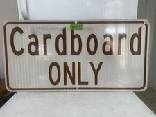 Authentic Road Street Traffic Sign Cardboard Only 12"x36". Lot 11-21