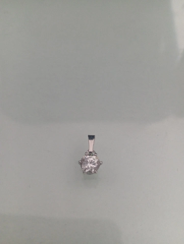 Ciondolo zircone Bianco E Argento - Immagine 2 di 4