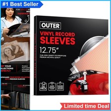 Vinyl Record Outer Sleeves 12.75 Inch 3mil 120 Pack Clear Archival Protection