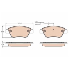 Satz Bremsbeläge Bremsklötze vorne für Alfa Romeo Mito 955 | 776927