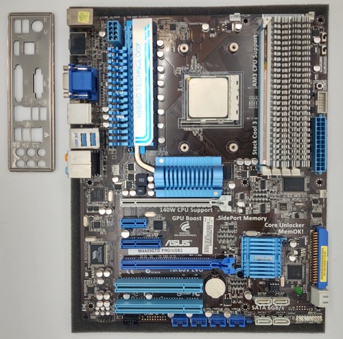 ASUS M4A89GTD PRO/USB3 Socket AM3 AMD Motherboard W/ AMD Phenom II CPU ...