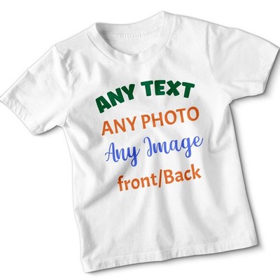 Individuelles beliebiger Text Foto Bild Kinder T-Shirt personalisiert Bekleidung Anpassung Tee