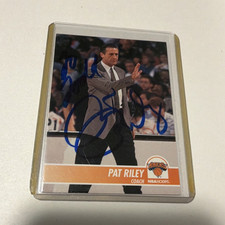 SkyBox 1994-95 NBA Hoops Pat Riley #289 New York Knicks Autographed Card