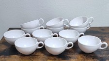 Set of 12 Vintage Oneida White Color Melmac Melamine Coffee / Tea Cups MCM