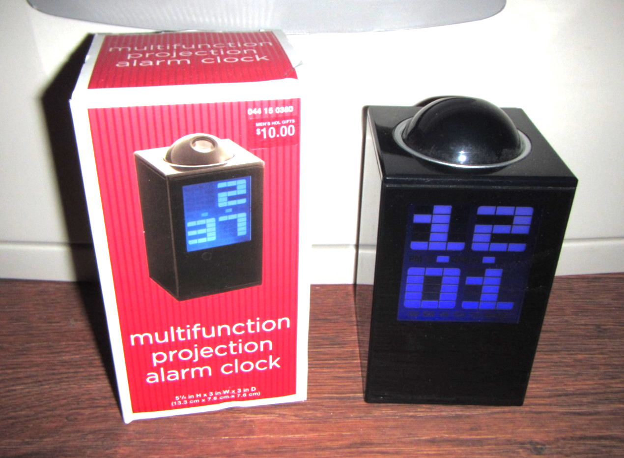 Blue Backlit Multifunction Red Projection Alarm Clock LED Digital LCD Display