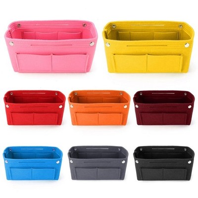 Multifunction Handbag Organizer Purse Insert Bag Felt Fabric Storage Pouch for C