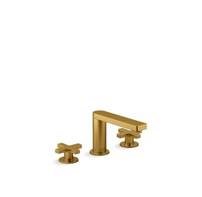Kohler 73060-3-2MB Composed Widespread Faucet Brushed Modern Brass 