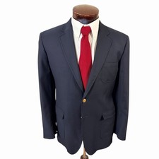 Brooks Brothers Loro Piana Wool Navy Blue Blazer Boys 20 Mens 38 39R Super 110s