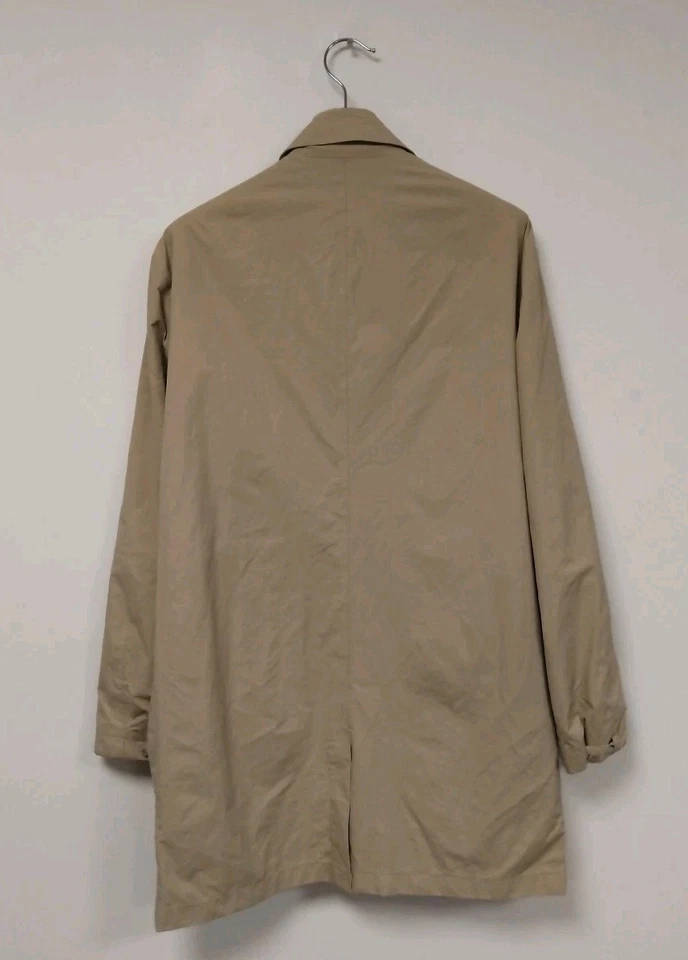 Мужская бежевый Rockport Longline Mac кнопка вверх Тренч Великобритании размер 42 XL дизайнер - Изображение 2 из 4